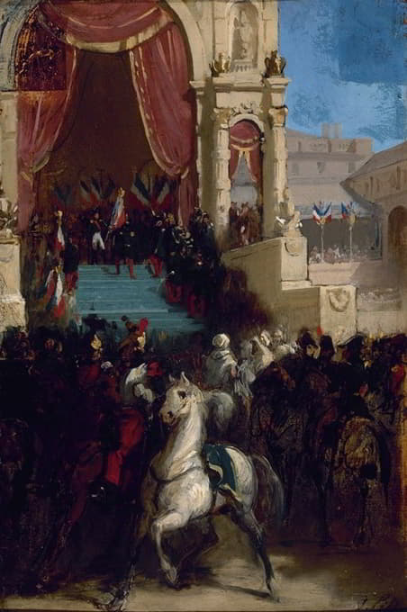 Isidore Pils - Distribution des aigles et la bénédiction des drapeaux, le 10 mai 1852, au Champ-de-Mars