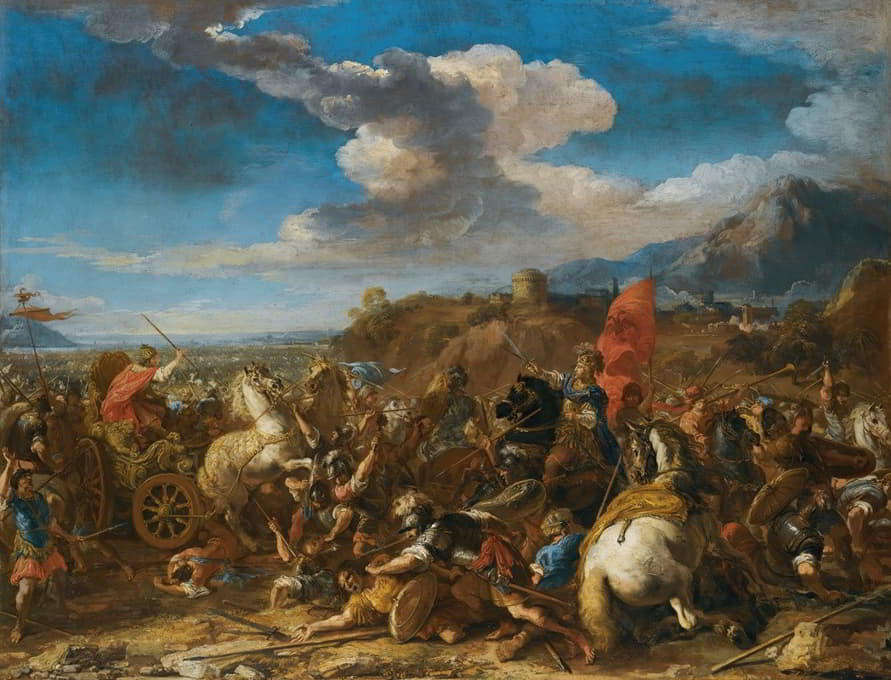 伊索斯战役；亚历山大大帝的军队打败了大流士和波斯人