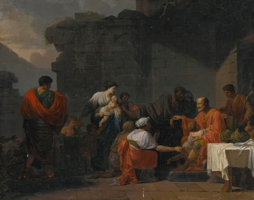 Jean-François-Pierre Peyron - Belisarius Receiving Hospitality From A Peasant