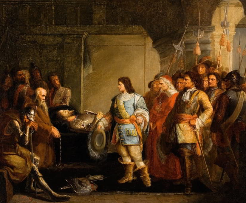 Julius Josephus Gaspard Starck - Death of the King (Jean d’Allemand, Lord de Malandrin)