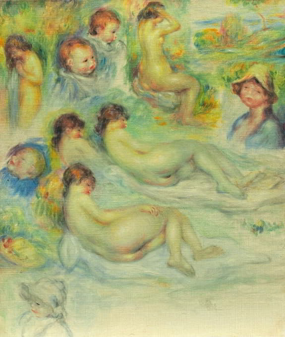 Pierre-Auguste Renoir - Studies of Pierre Renoir; His Mother, Aline Charigot; Nudes; and Landscape