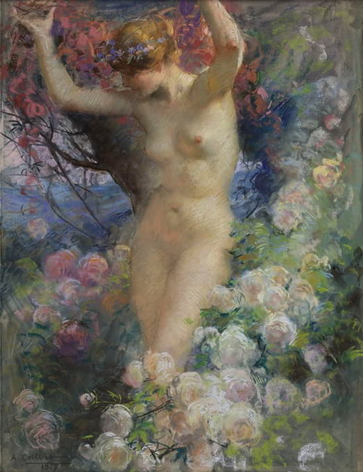 Antoine Calbet - Parmi les roses