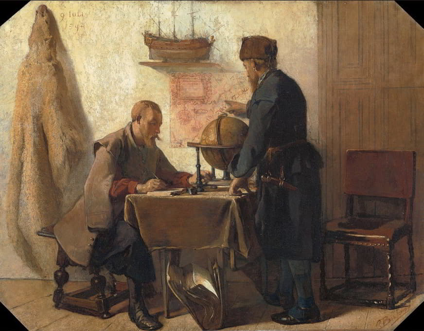 Christoffel Bisschop - Heemskerck and Barents Planning their Second Expedition to the Far North