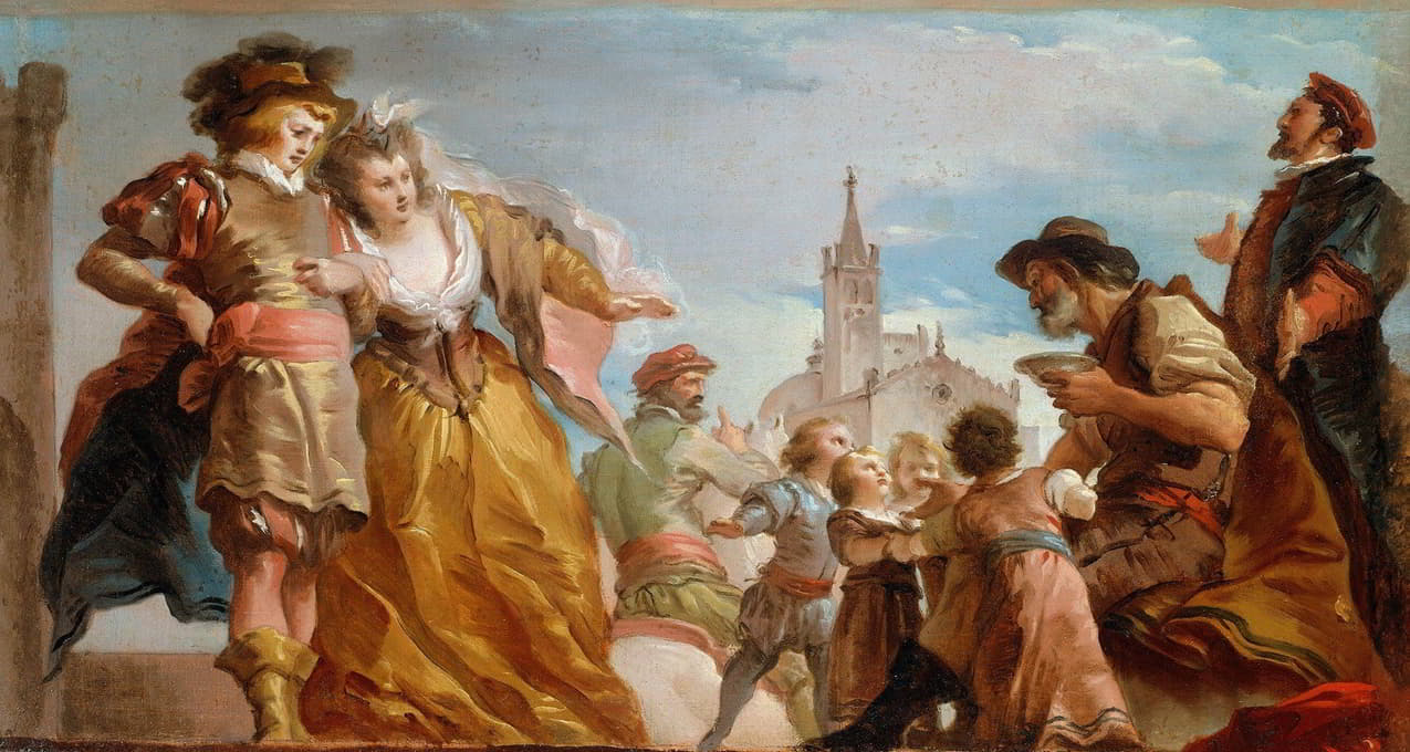 Giuseppe Cades - The Meeting of Gautier, Count of Antwerp, and his Daughter, Violante