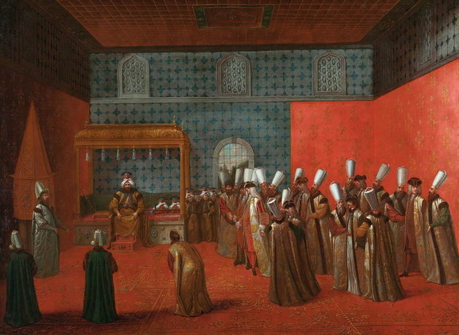 Jean Baptiste Vanmour - Ambassador Cornelis Calkoen at his Audience with Sultan Ahmed III