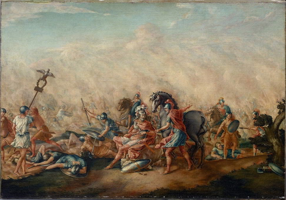 John Trumbull - The Death of Paulus Aemilius at the Battle of Cannae