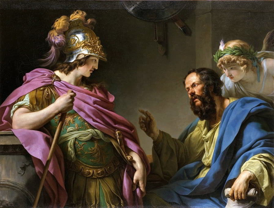 François-André Vincent - Alcibades Being Taught By Socrates