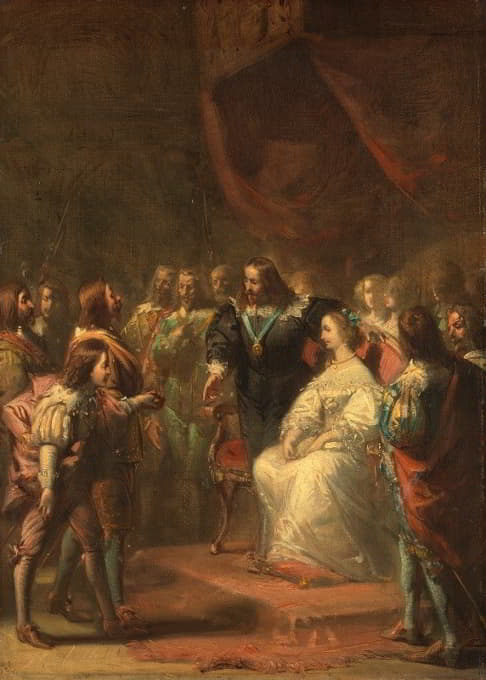 Johannes Hinderikus Egenberger - Tromp introduces the young Prince William of Orange to King Charles I of England, Anno 1641