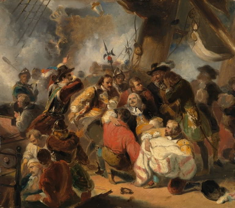 米切尔·德鲁伊特在1676年的埃特纳战役中受了致命伤