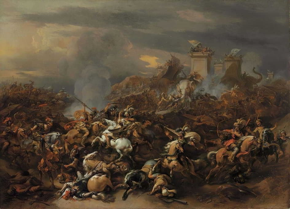 Nicolaes Pietersz. Berchem - The Battle between Alexander and Porus