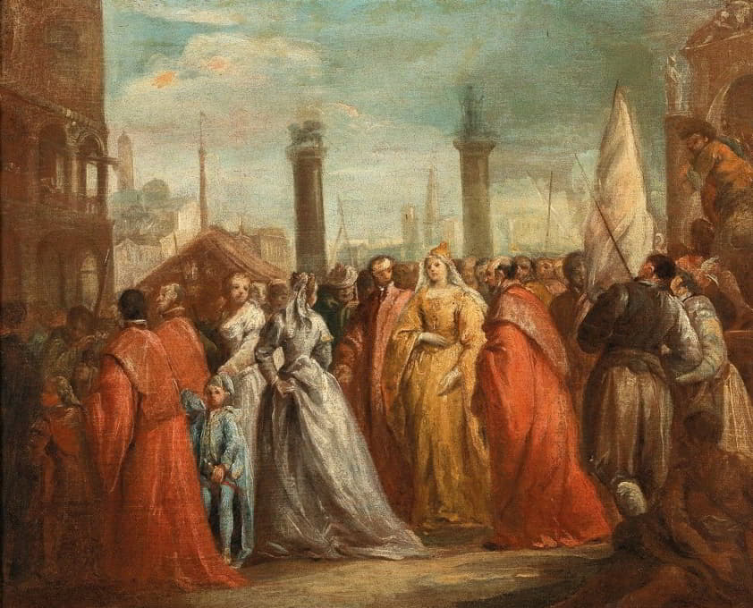 多加雷萨号抵达威尼斯的皮亚泽塔