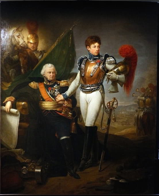 波罗丁战役（7-9-1812）前夕，拉里博伊西耶将军向他的儿子告别