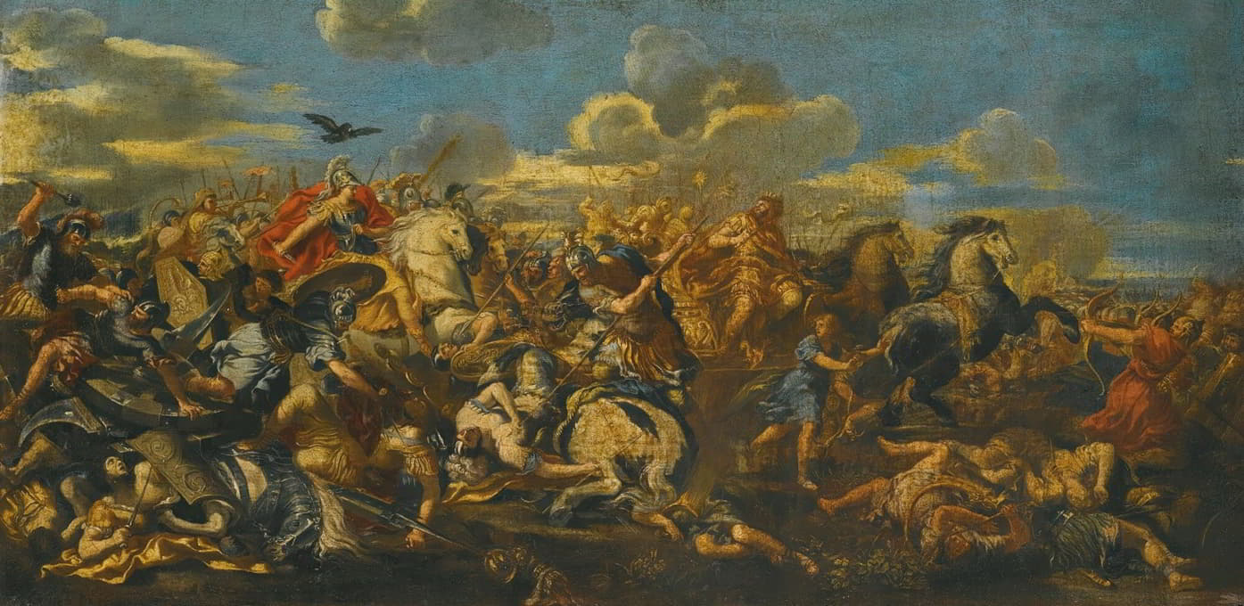 Circle of Pietro Berrettini - Alexander’s Victory Over Darius At The Battle Of Issus