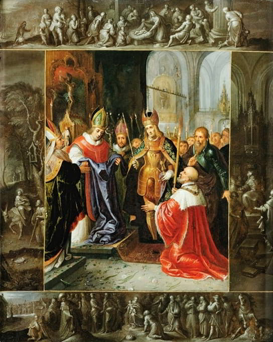 查理五世皇帝展示了圣母的长袍