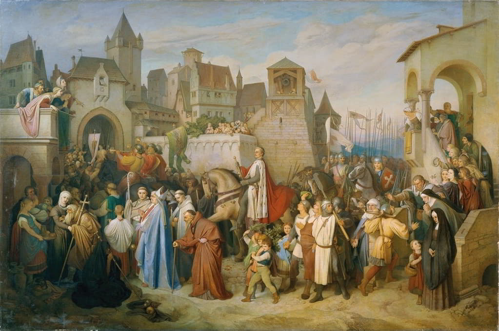 1219年十字军东征后维也纳光荣入口的利奥波德公爵