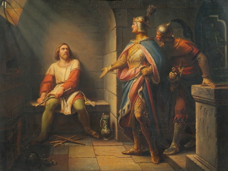 巴伐利亚人路德维希向美丽的1314号宣布释放他，并提议与他共同摄政