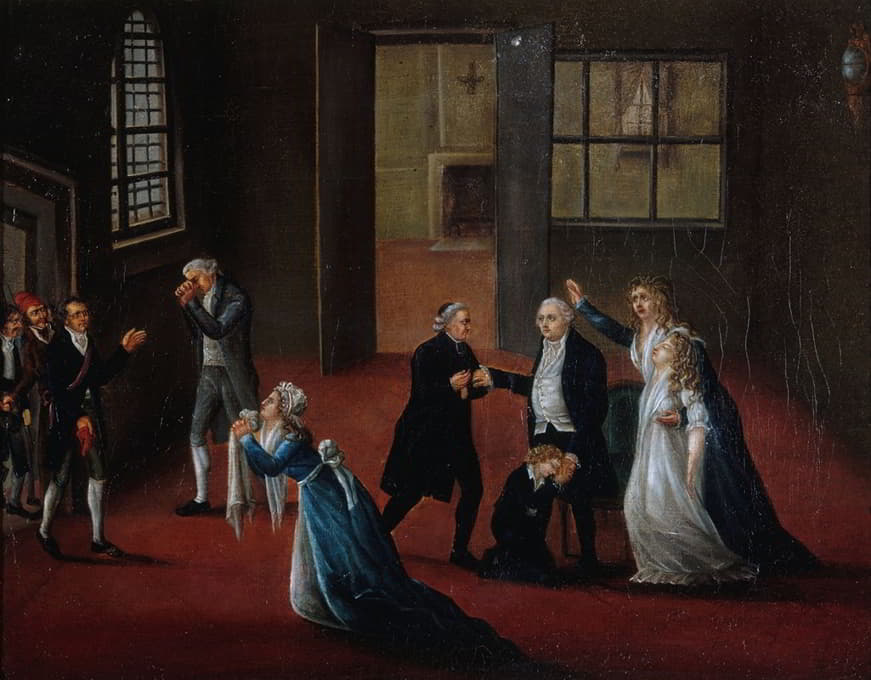1793年1月20日，路易十六与家人告别