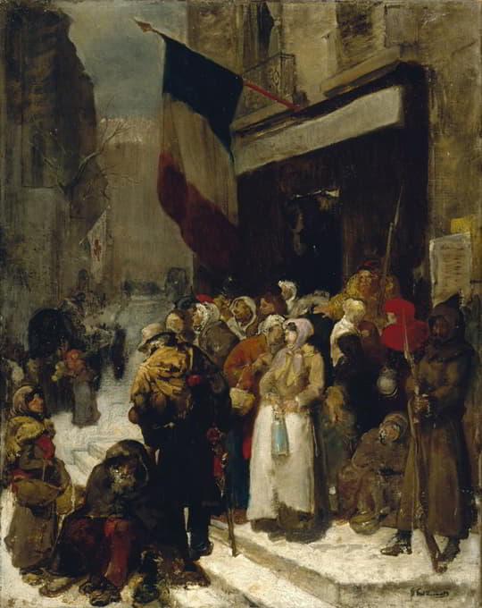 巴黎围攻期间圣马丁郊区的市政食堂（1871年）