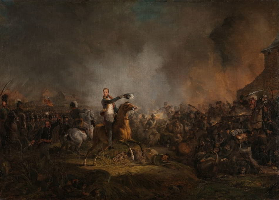 Jan Willem Pieneman - The Prince of Orange at Quatre Bras, 16 June 1815