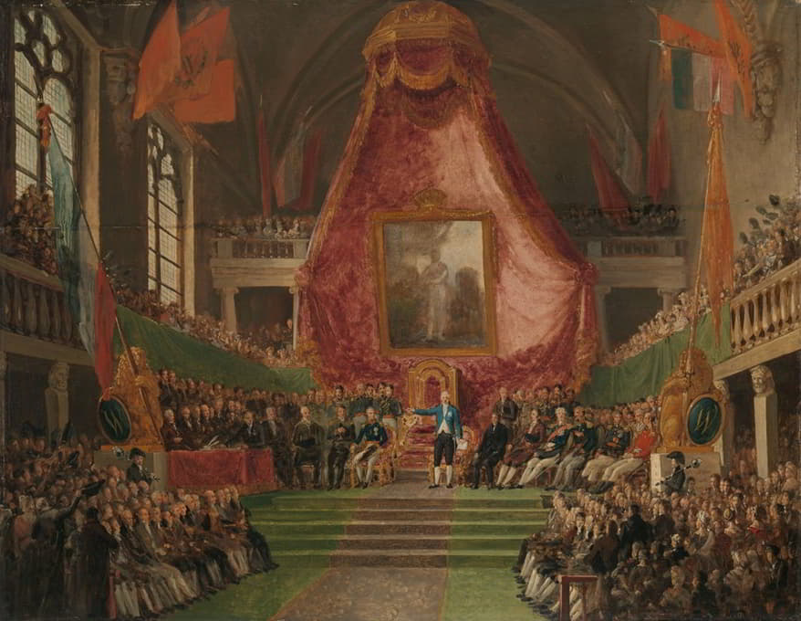 1817年10月9日，奥兰治王子在市政厅王座室为根特大学举行了庄严的就职典礼