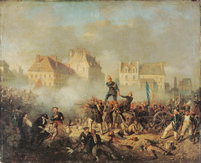 1848年革命；军官向士兵开火
