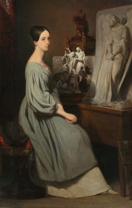 Ary Scheffer - Princess Marie d’Orléans in Her Studio