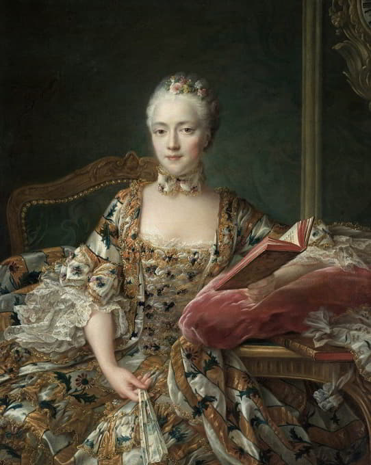François-Hubert Drouais - Portrait of the Marquise d’Aguirandes