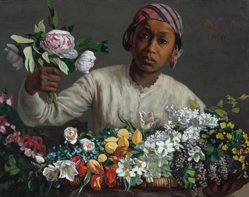 Frédéric Bazille - Young Woman with Peonies