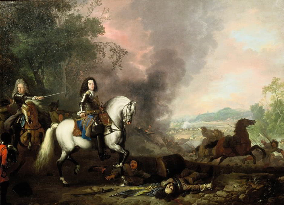 Jan Van Huchtenburg - Equestrian Portrait of Hendrik Casimir II (1657-1696)