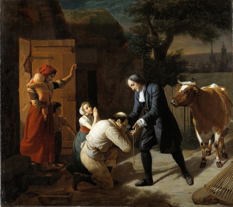 Louis Hersent - Fénélon returns a Stolen Cow to a Peasant