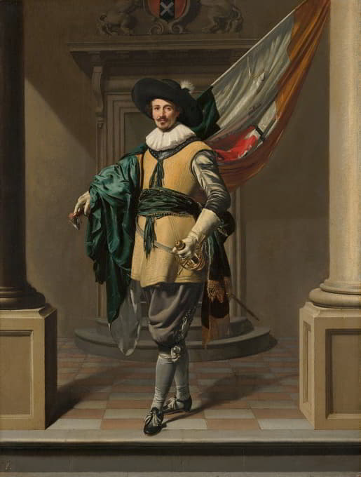 Thomas de Keyser - Portrait of Loef Vredericx (1590-1668) as an Ensign