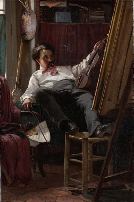 Thomas Hovenden - Self-Portrait of the Artist in His Studio
