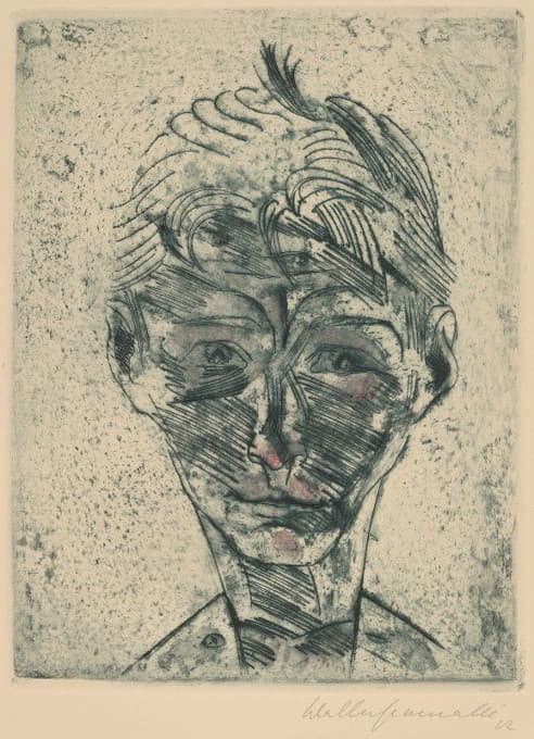 Walter Gramatté - Bust of a Young Man, Self-portrait (Knabenkopf, Selbstporträt)