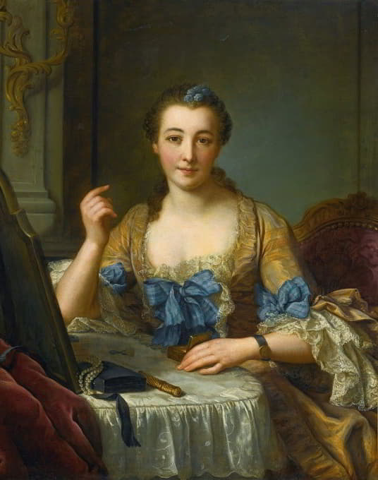 Donat Nonnotte - Portrait Of The Marquise De Gast