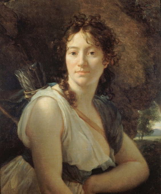 杜塞斯诺伊斯小姐（1777-1835）的肖像，法国议会成员，扮演迪多。