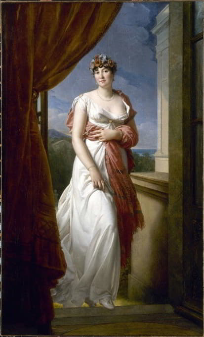 特里西亚·卡巴鲁斯（Theresia Cabarrus，1773-1835年）的肖像，妻子塔利安，当时是卡拉曼·奇梅的公主