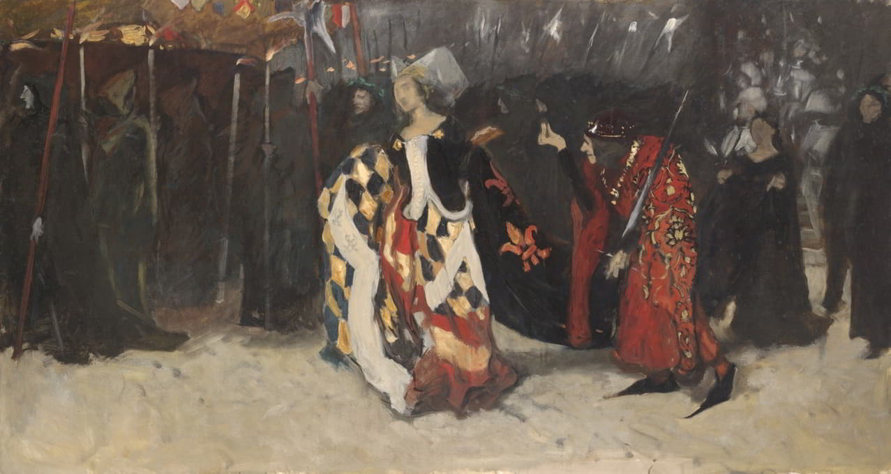Edwin Austin Abbey - Compositional Study, for Richard, Duke of Gloucester, and the Lady Anne