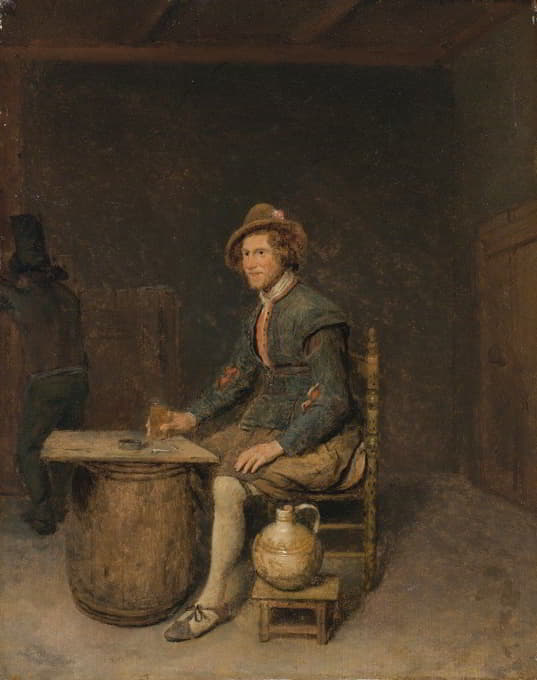 Philips Koninck - Seated Hunter In A Tavern