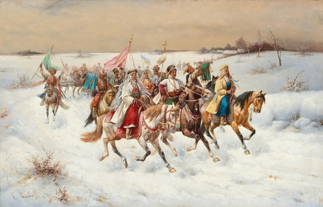 Constantin Stoiloff - Wedding Procession in a Winter Landscape