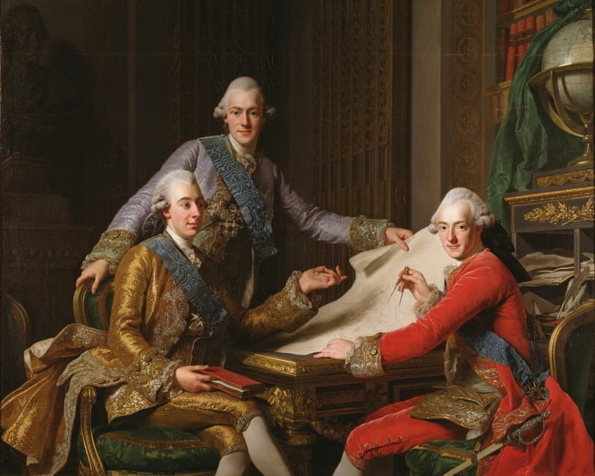 瑞典国王古斯塔夫三世和他的兄弟们