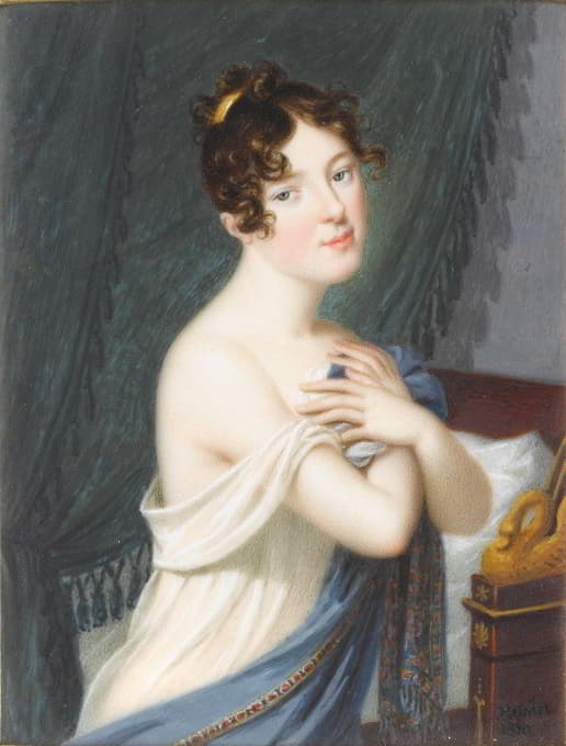 Carl Ludwig Hummel De Bourdon - Portrait of a young lady