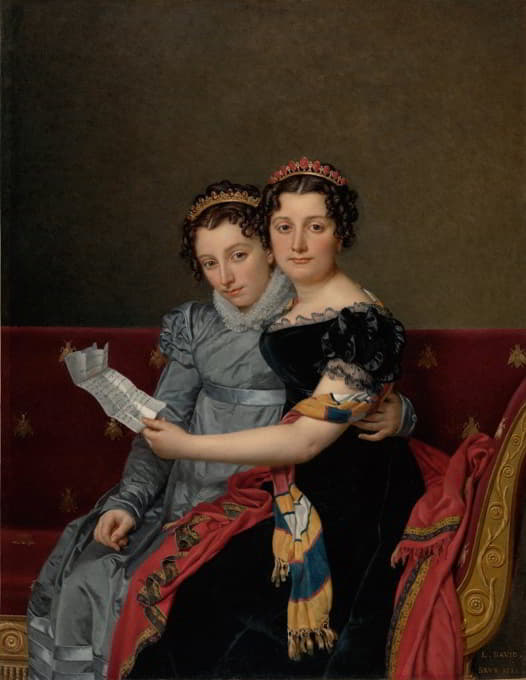 Jacques Louis David - The Sisters Zénaïde And Charlotte Bonaparte
