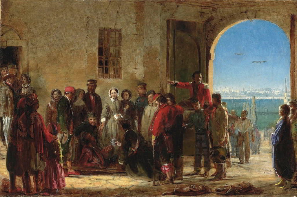 Jerry Barrett - The Mission Of Mercy; Florence Nightingale Receiving The Wounded At Scutari