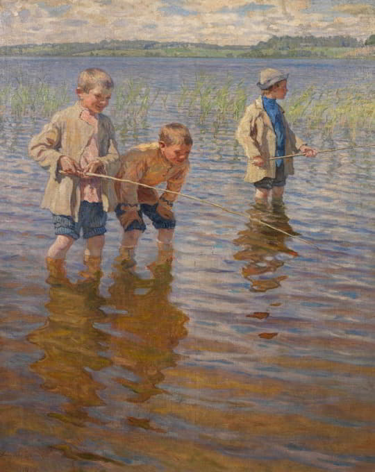 Nikolai Bogdanov-Belsky - Mid-Day Fishing