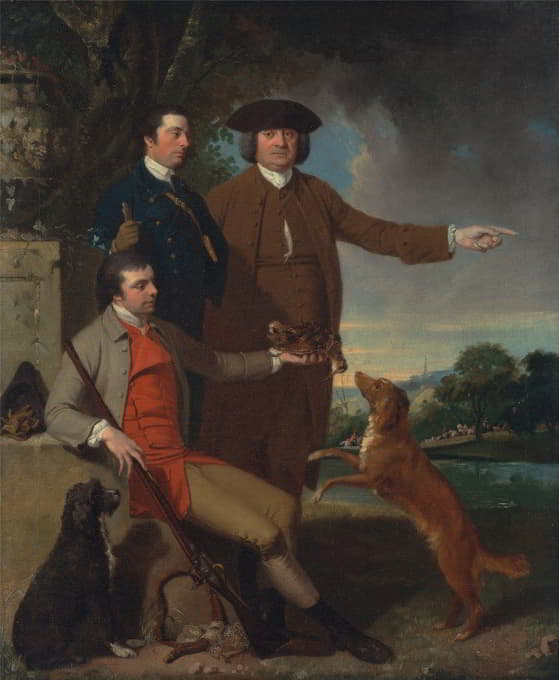 John Hamilton Mortimer - Self-Portrait With His Father And His Brother