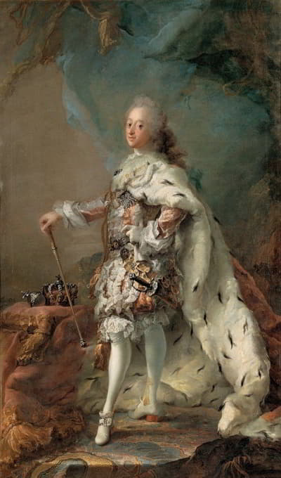 Carl Gustaf Pilo - Portrait of Frederik V in Anointment Robe