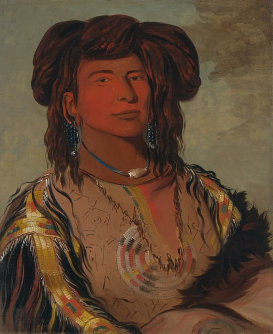 George Catlin - Ha-wón-je-tah, One Horn, Head Chief of the Miniconjou Tribe