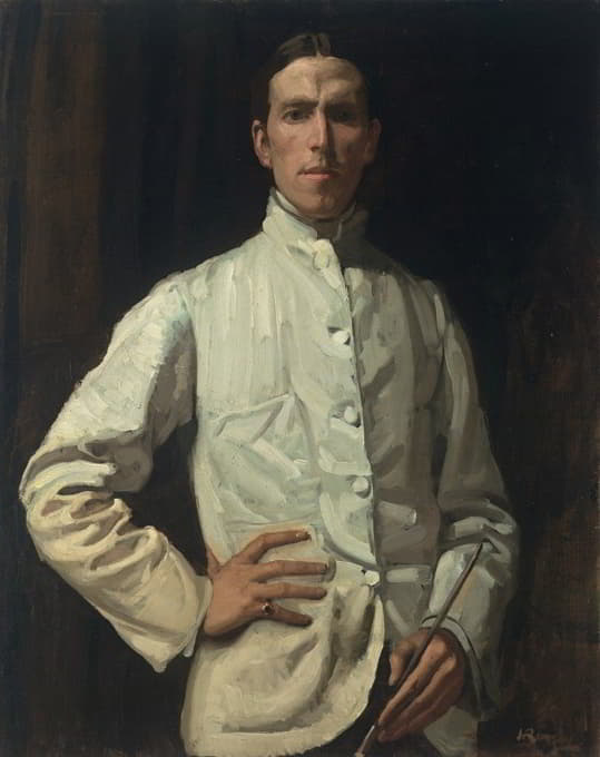Hugh Ramsay - Self-portrait in white jacket
