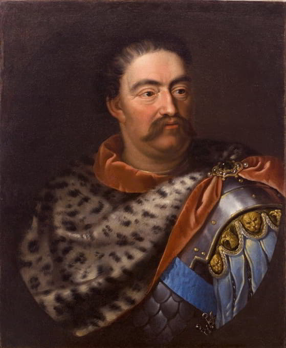 Jan Tricius - Portrait of John III Sobieski in a leopard skin