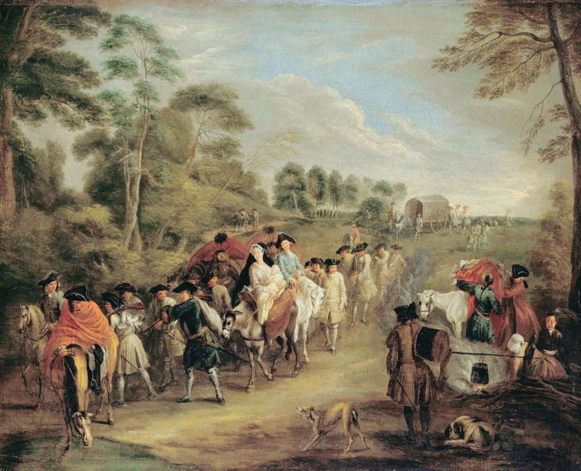 Jean-Antoine Watteau - Soldiers on the March